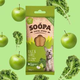 Soopa Vegansk Dental Sticks Kale & Apple 4 Stk